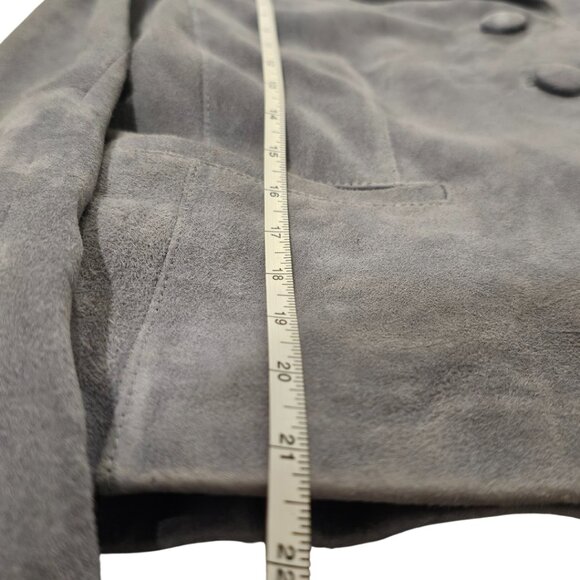 Ann Taylor Grey Leather Jacket Size 6 - Picture 6 of 9